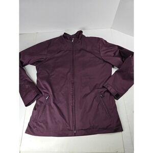 Nike Golf Clima‎ Fit Women's Full Zip Jacket Back Vent Pockets Burgundy Large